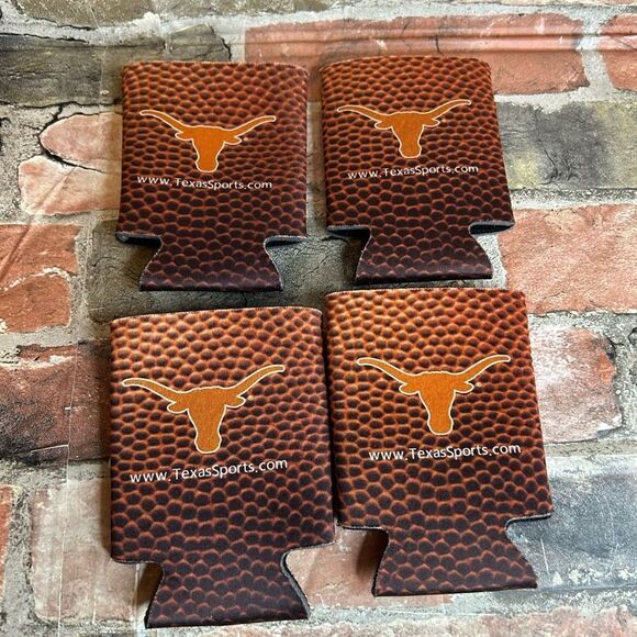 5 for $25🔥McDonald's Texas Longhorns Football Drink Koozies New- Bundle of 4 - Picture 2 of 4
